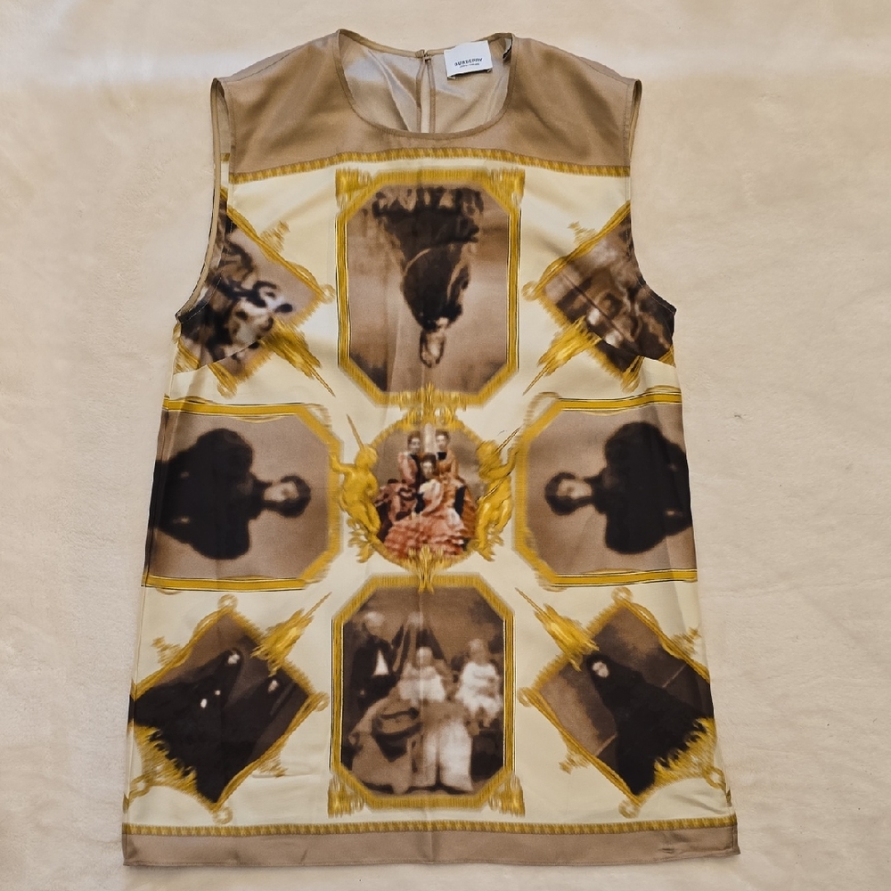 Burberry Montage Sleeveless Silk Top